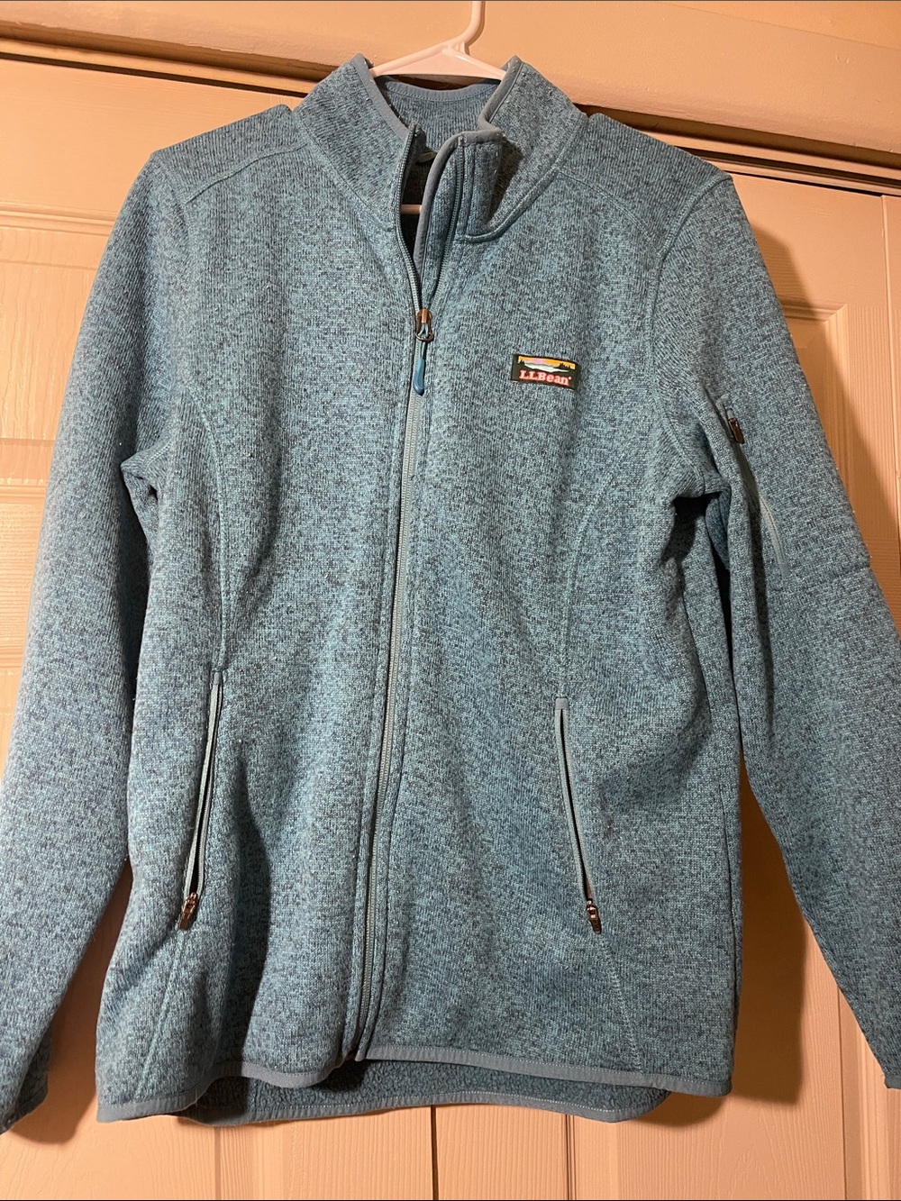 L.L. Bean Heathered Teal Full-Zip Kids Fleece Jacket